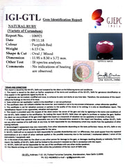 6.81 Ratti Natural Neo Burma Ruby with Govt Lab Certificate-(4551)